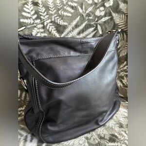 Coach Black Leather Hobo Shoulder Bag